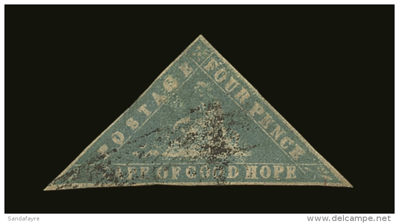 CAPE OF GOOD HOPE 1861 4d Pale Grey-blue "Woodblock" Triangular, SG 14a, Fine Used With Neat, Clear Margins All... - Unclassified