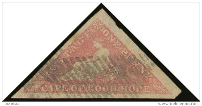 CAPE OF GOOD HOPE 1855-63 1d Rose Triangular, SG 5a, Good Used With Neat Barred Cancel And Good To Huge Margins.... - Non Classés