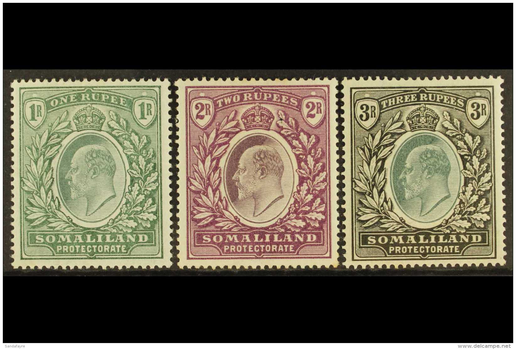 1904 1r, 2r, And 3r, SG 41/43, Fine Mint. (3 Stamps) For More Images, Please Visit... - Somaliland (Protectorat ...-1959)