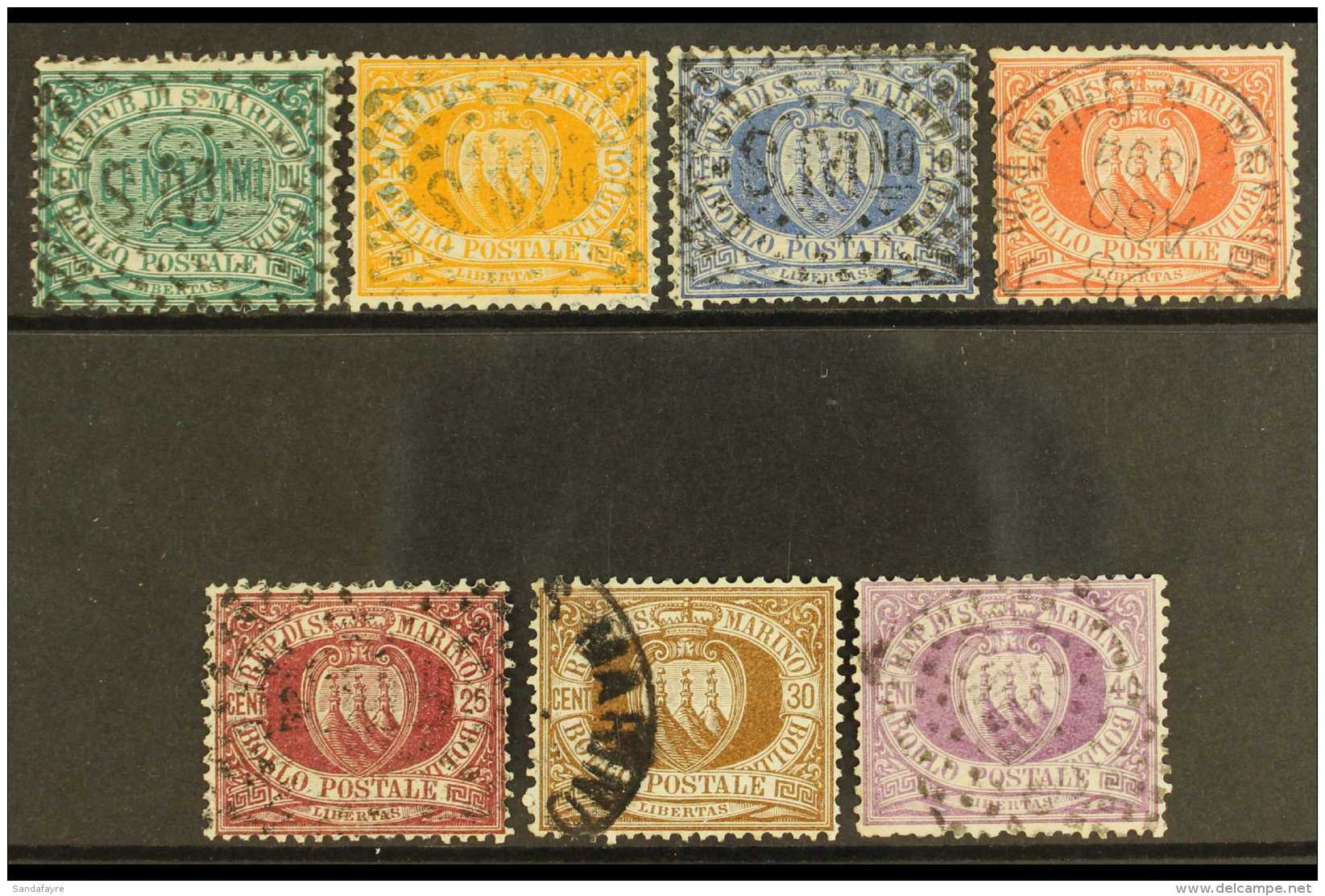 1877 Complete Set To 40c, Sass S1, Very Fine And Fresh Used, All With Good Perforations. (7 Stamps) For More... - Other & Unclassified