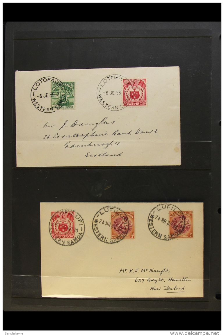 1952-59 POSTMARKS ON COVERS COLLECTION A Fine Group Of Covers Bearing Various Western Samoa Values, Mostly... - Samoa