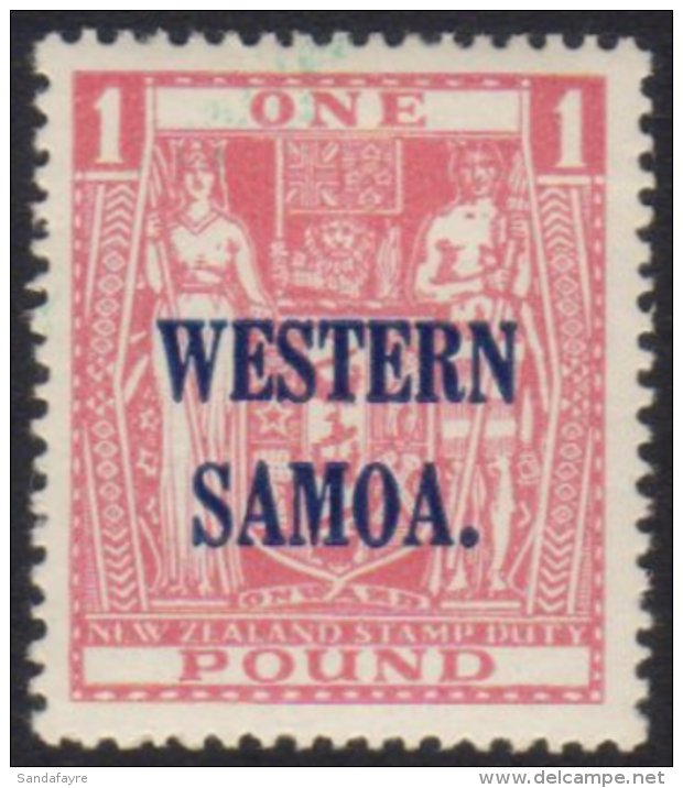 1935 &pound;1 Pink Arms SG 192, Fine Mint.  For More Images, Please Visit... - Samoa (Staat)