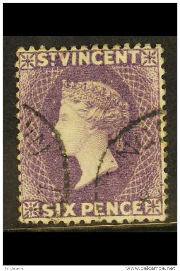 1888 6d Violet,  SG 52, Very Fine Cds Used.  For More Images, Please Visit... - St.Vincent (...-1979)