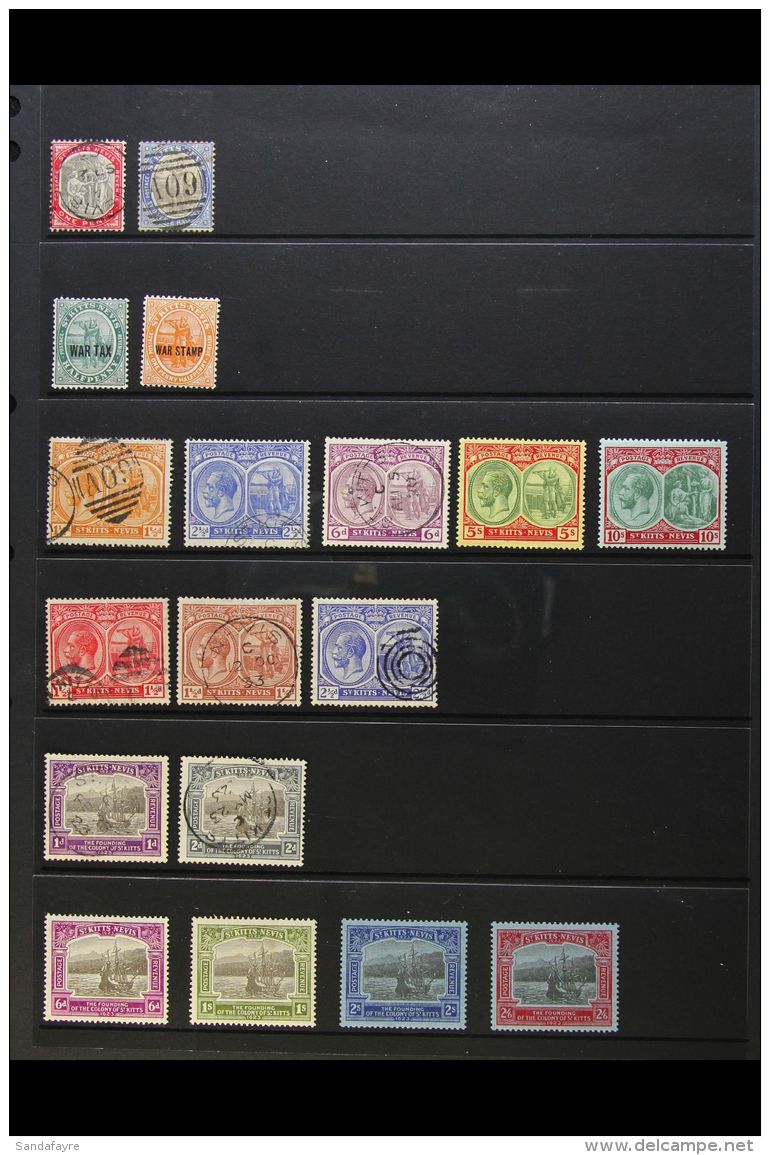 1903-1923 HIGH QUALITY All Different Mint Or Used Range - Note 1920-22 5s &amp; 10s Very Fine Mint, 1923... - St.Kitts And Nevis ( 1983-...)