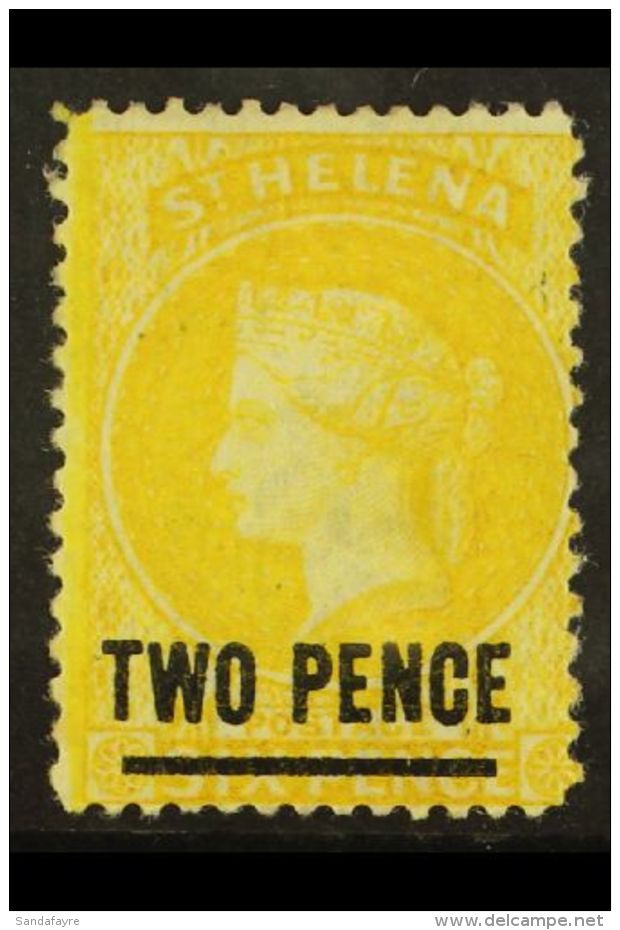 1864-80 2d Yellow (Type B), Perf 14 X 12&frac12;, SG 22, Very Fine Mint For More Images, Please Visit... - Sainte-Hélène