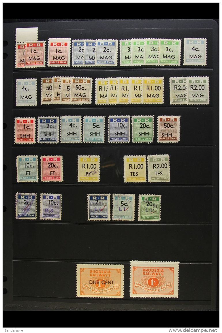 RAILWAY STAMPS 1951-69 MINT ACCUMULATION, We See Sterling Denominated Values For Use In Rhodesia With Values To... - Andere & Zonder Classificatie