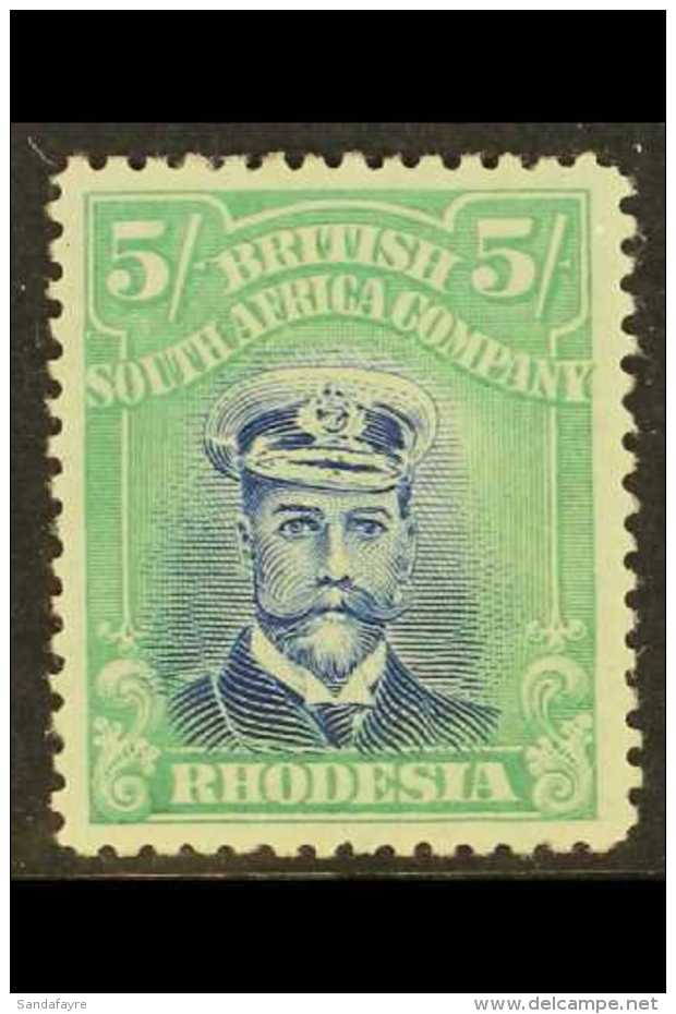 1922-24 5s Bright Ultramarine &amp; Emerald Perf 14, SG 306, Fine Mint, Yellowish Gum, Lovely Fresh Colour. For... - Other & Unclassified