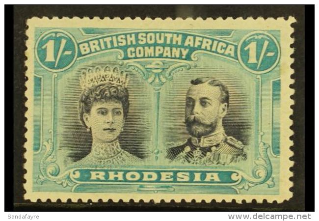 1910-13 1s Grey-black &amp; Deep Blue-green Double Head Perf 14, SG 151, Fine Mint, Very Fresh. For More Images,... - Andere & Zonder Classificatie