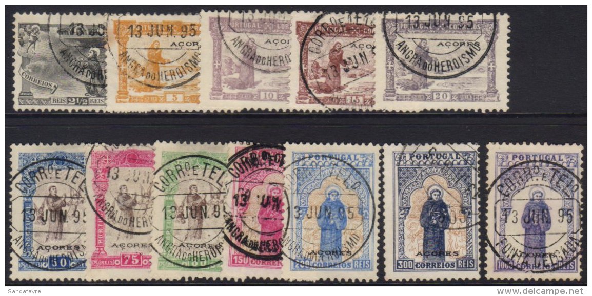 AZORES 1895 St Anthony 2&frac12;r To 20r, 50r To 80r, 150r To 300r, And 500r, Between Afinsa 73/87, Each With... - Andere & Zonder Classificatie