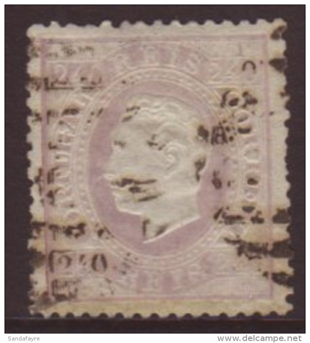 1870-84 240r Pale Dull Lilac Luis Straight Label Unsurfaced Paper Perf 12&frac12;, SG 99, Mi 44x B, Used, Repaired... - Andere & Zonder Classificatie
