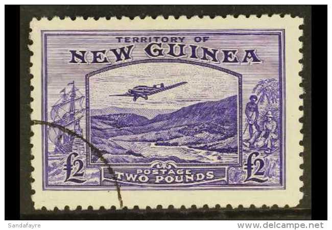 1935 &pound;2 Bright Violet "Bulolo Goldfields", SG 204, Very Fine And Fresh Used. For More Images, Please Visit... - Papoea-Nieuw-Guinea