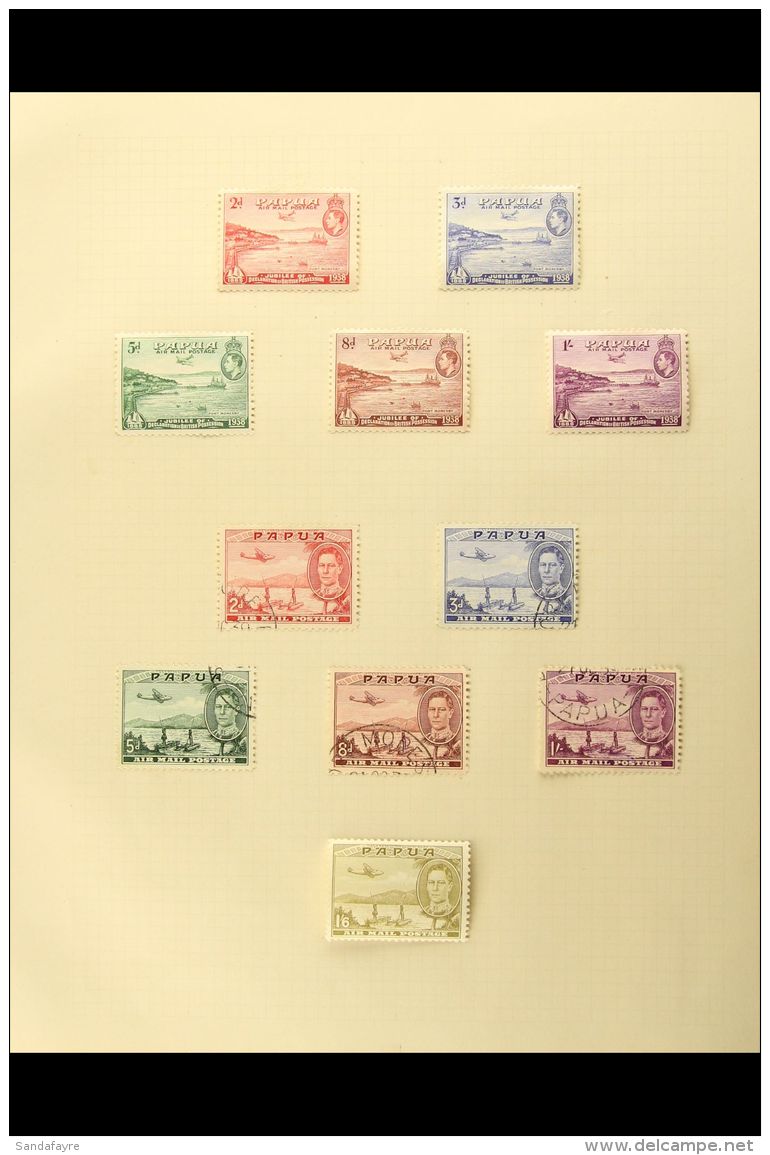 1911-40 ALL DIFFERENT GROUP On Album Pages, Includes 1930 Air Opt Set Of 3 Used, 1932-40 Range Of Values To 5s... - Papoea-Nieuw-Guinea