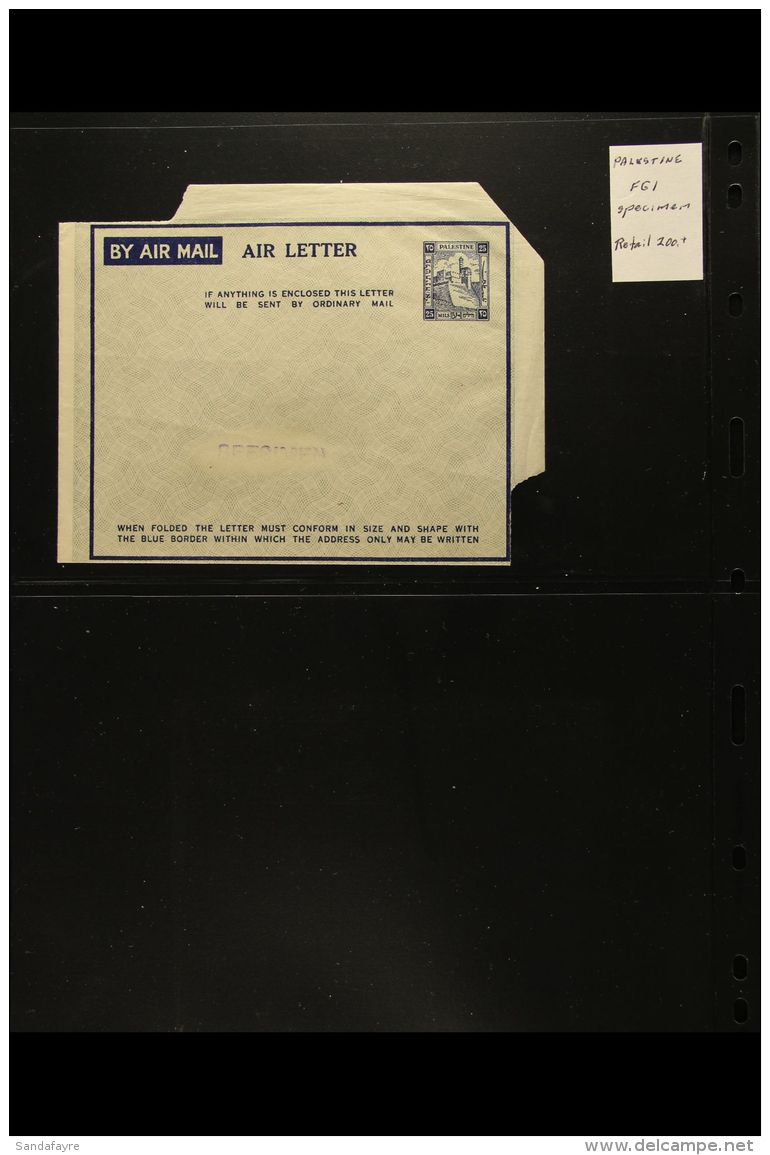 1944-1947 AIR LETTERS Small Collection With 1944 Formula Air Letter Card To UK Bearing Palestine Stamps &amp;... - Palestina