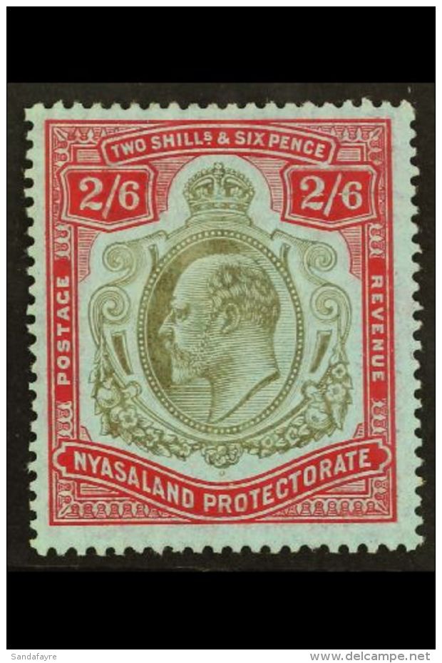 1908-11 2s6d Brownish Black &amp; Carmine Red/blue, SG 78, Fine Mint For More Images, Please Visit... - Nyasaland (1907-1953)