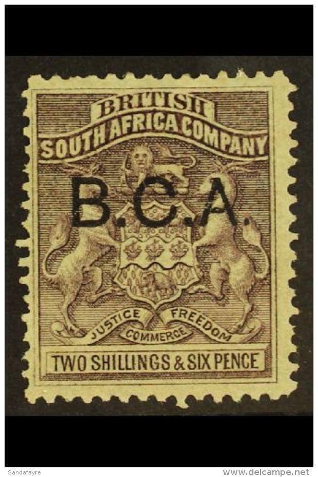 1891-5 2s6d Grey-purple, "B.C.A." Ovpt, SG 9, Fine Mint. For More Images, Please Visit... - Nyassaland (1907-1953)