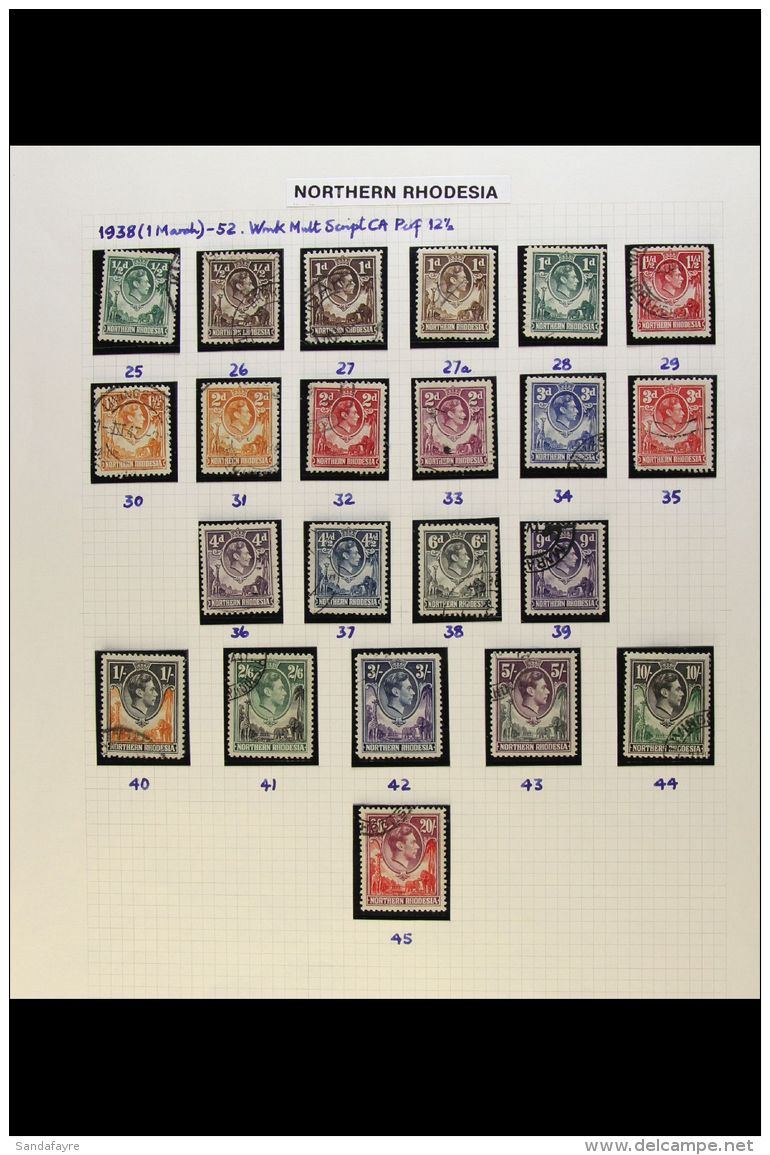 1935-63 COMPLETE USED COLLECTION An Attractive Collection Presented In Mounts On Album Pages, A Complete Run From... - Northern Rhodesia (...-1963)