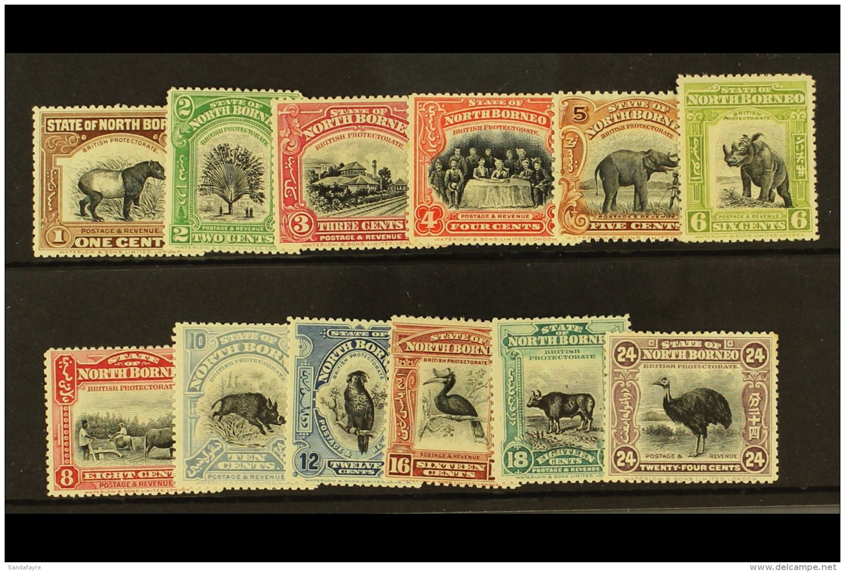 1909-23 Pictorial Set To 24c (less 3d Green), SG 158/176, Fine Mint. (12) For More Images, Please Visit... - Bornéo Du Nord (...-1963)