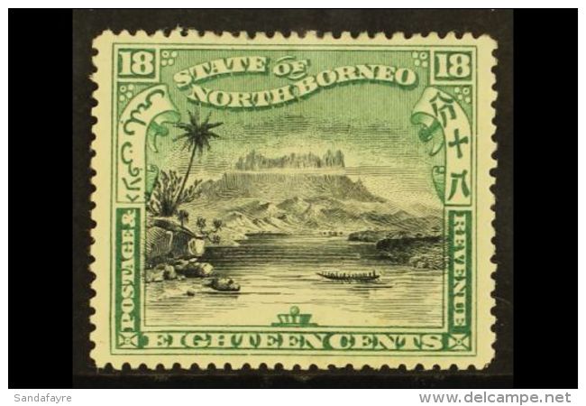 1897 18c Black And Green, Corrected Inscription, SG 110b, Fine Mint. For More Images, Please Visit... - North Borneo (...-1963)