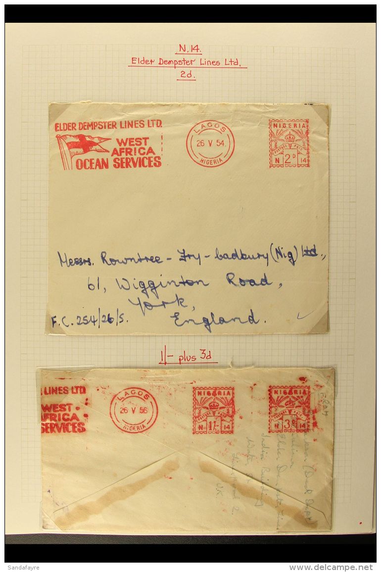 METER MAIL COVERS COLLECTION 1952-79 Collection Of Commercial Covers Displayed And Written Up In An Album,... - Nigeria (...-1960)