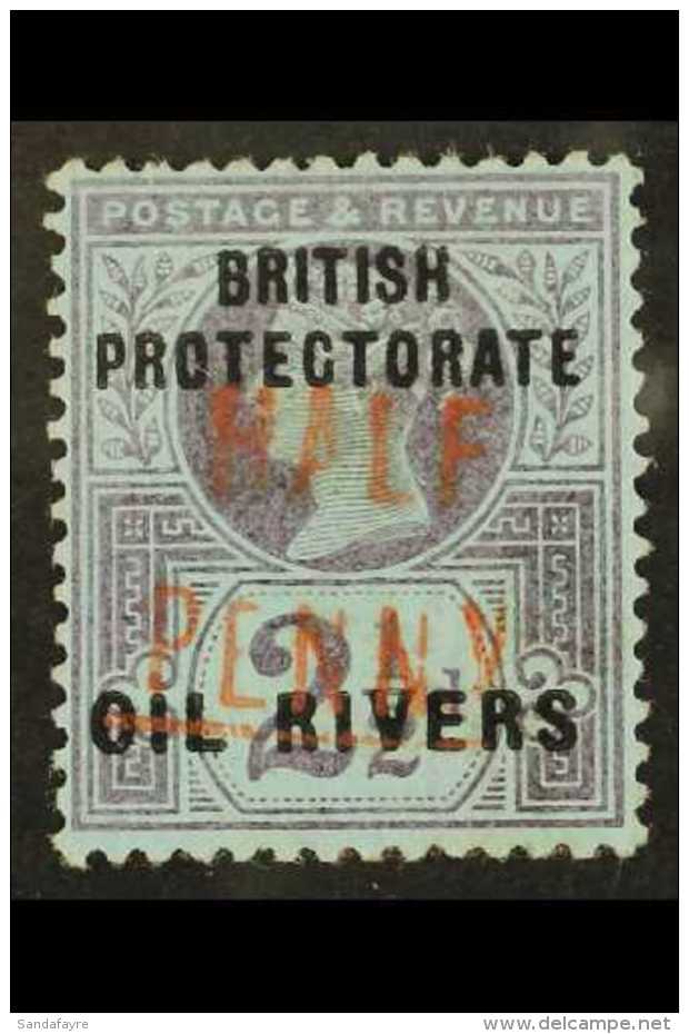 1893 &frac12;d On 2&frac12;d Purple On Blue, Type 5 Surcharge In Vermilion, SG 17, Very Fine Lightly Hinged Mint.... - Autres & Non Classés