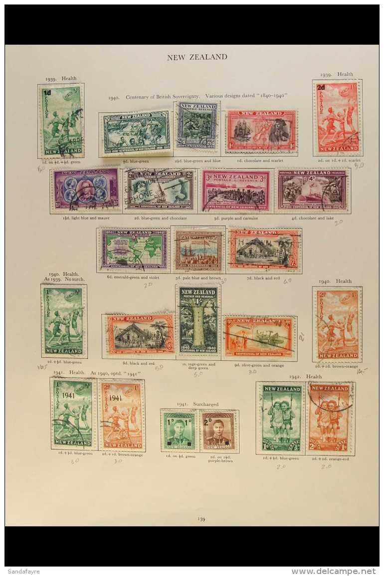 1936-52 ALL DIFFERENT USED COLLECTION Includes 1940 Centennial Set, 1940 Health Set, 1947-52 Defin Set, Good... - Andere & Zonder Classificatie