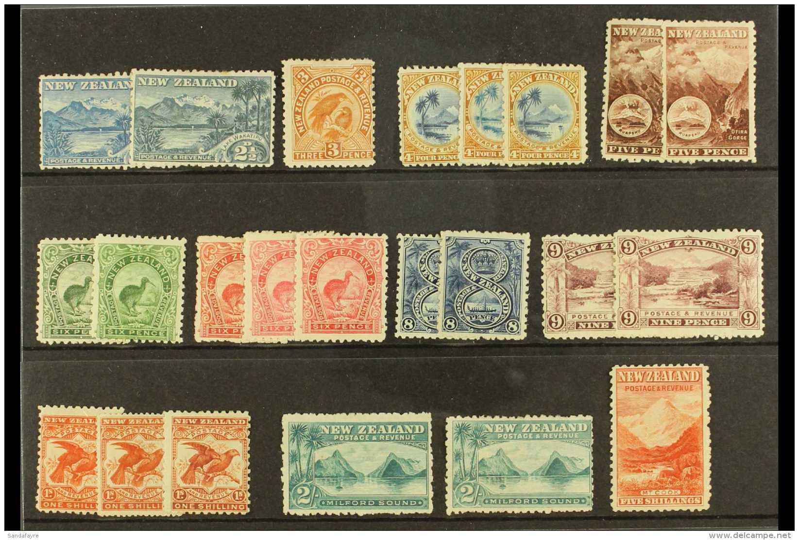 1899-1903 Pictorial Set Complete, SG 260/70, Plus Additional Listed Shades Of 2&frac12;d, 4d (2), 5d, 6d Green, 6d... - Autres & Non Classés