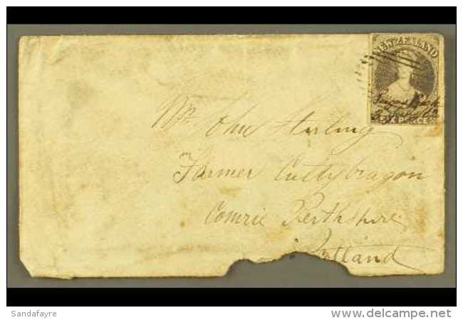 1862 "SUGAR CREEK" MANUSCRIPT CANCELLATION. 1862 (3 July) Badly Damaged And Rather Grubby Envelope To Scotland... - Other & Unclassified