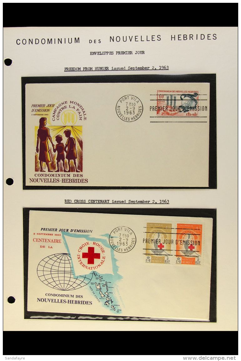 FRENCH 1963-1972 Collection Of All Different Illustrated Unaddressed FIRST DAY COVERS On Leaves, Inc 1963 FFH... - Other & Unclassified