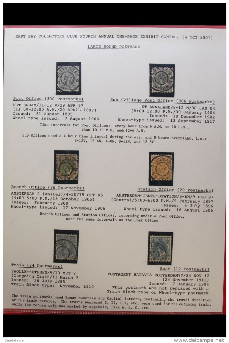 POSTMARKS - LARGE ROUND CANCELS Late 19th/early 20th Century High Quality Collection Written Up In Two Albums. An... - Sonstige & Ohne Zuordnung