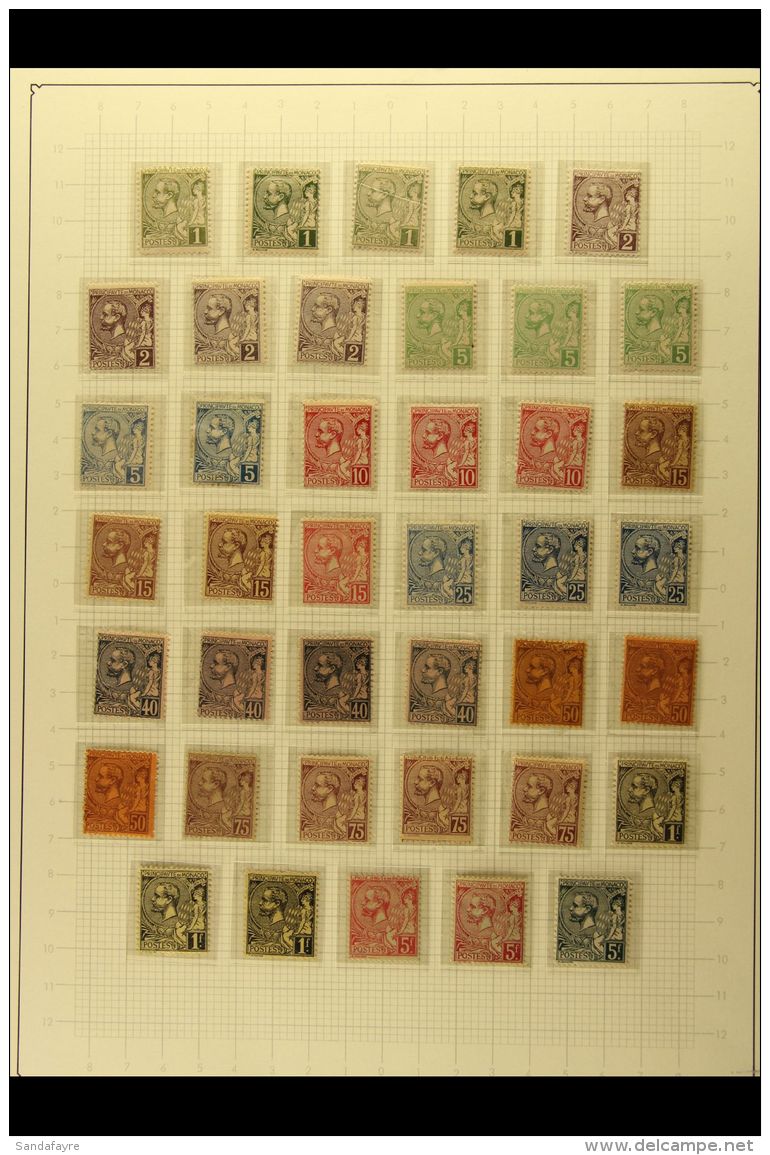 1885-1921 CHARLES AND ALBERT Mint And Used Collection In Hingeless Mounts On Leaves. With 1885 Charles III Small... - Other & Unclassified