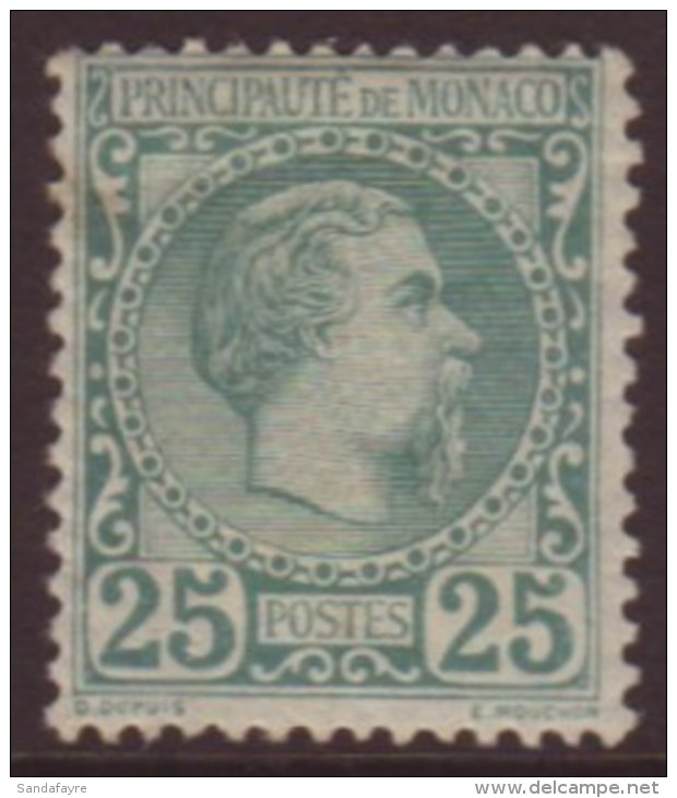 1885 25c Blue-green, SG 6 (Yvert 6), Fine Mint Large Hinge With Lovely Fresh Colour &amp; Full Perfs. Well... - Other & Unclassified