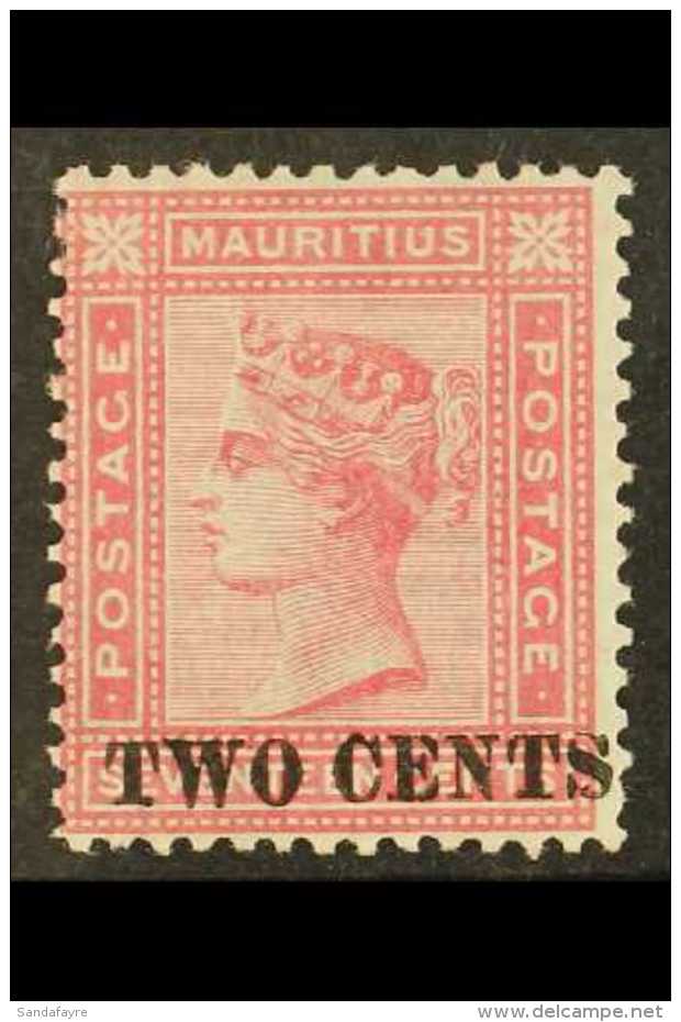 1891 2c On 17c Rose, SG 119, Fine Mint. For More Images, Please Visit... - Mauritius (...-1967)