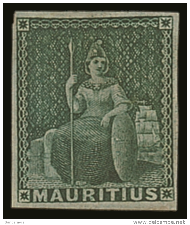 1858-62 (4d) Green Britannia, SG 27, Very Fine Mint With 4 Good Neat Margins &amp; Lovely Fresh Colour.  For More... - Maurice (...-1967)