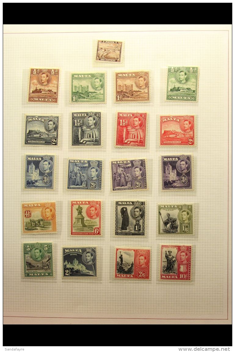 1882-1983 MINT AND USED COLLECTION Includes 1882 &frac12;d Orange-yellow Mint, 1885-90 1d Rose Mint, 1903-04... - Malta (...-1964)
