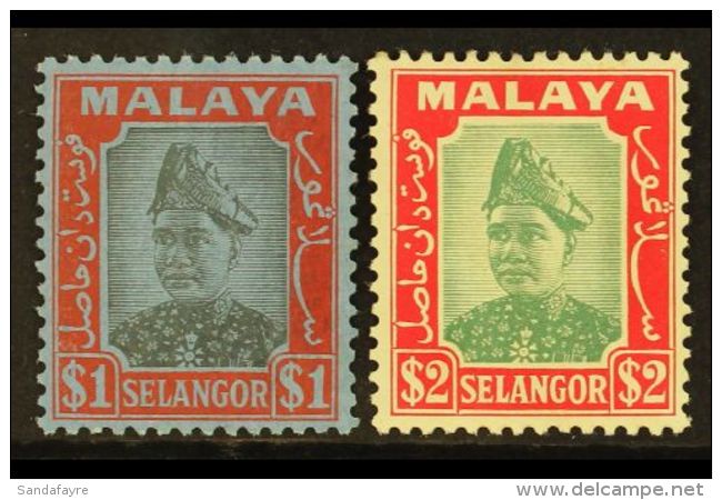 SELANGOR 1941 $1 &amp; $2 Sultan Hisamud-din Alam Shah, SG 86/7, Very Fine Mint. (2 Stamps) For More Images,... - Other & Unclassified