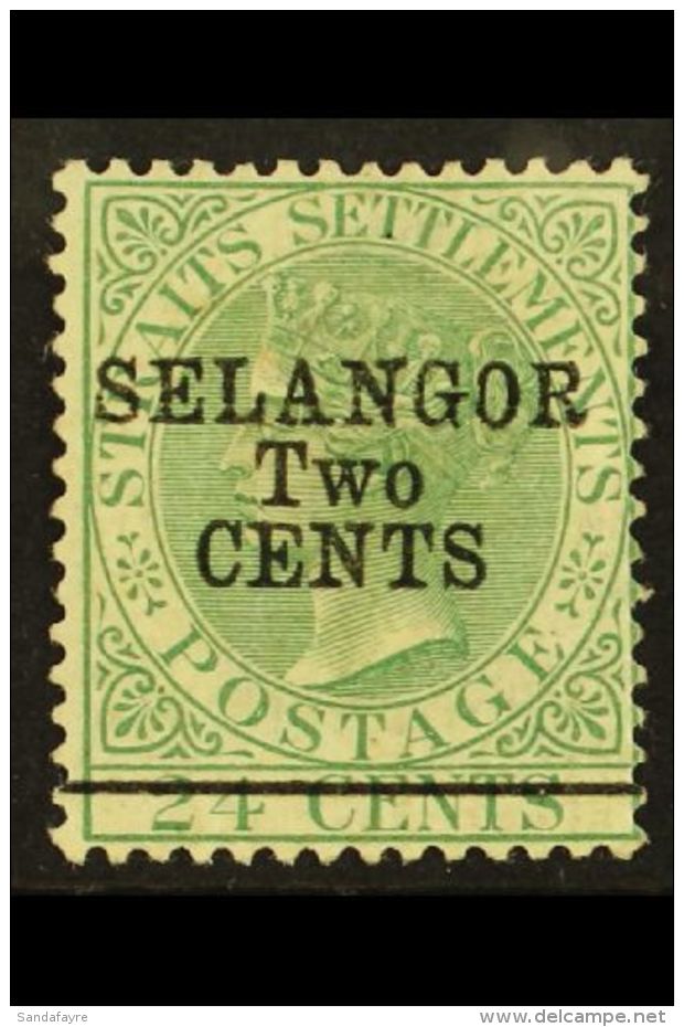 SELANGOR 1891 2c On 24c Green, SG 47, Very Fine And Fresh Mint. For More Images, Please Visit... - Autres & Non Classés