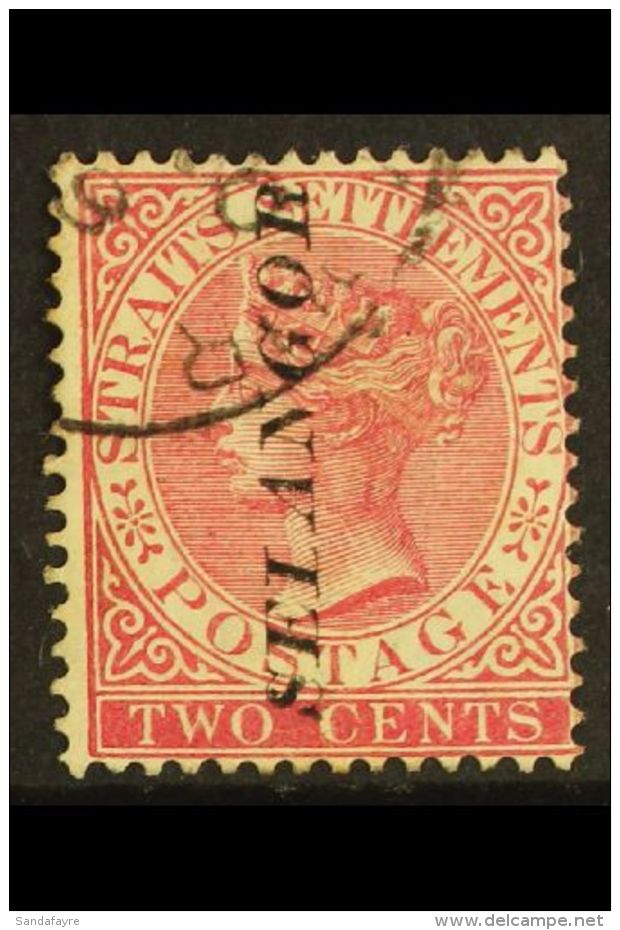 SELANGOR 1885 2c Pale Rose, Horizontal Ovpt Without Stop, SG 37, Very Fine Used. For More Images, Please Visit... - Other & Unclassified