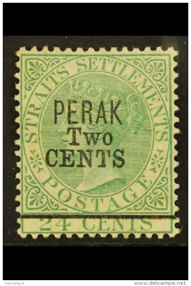 PERAK 2c On 24c Green (Type 33), SG 50, Very Fine Mint. For More Images, Please Visit... - Autres & Non Classés