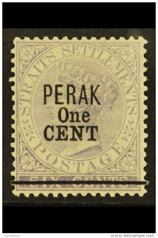 PERAK 1891 1c On 6c Lilac (Type 33), SG 45, Very Fine Mint. For More Images, Please Visit... - Other & Unclassified