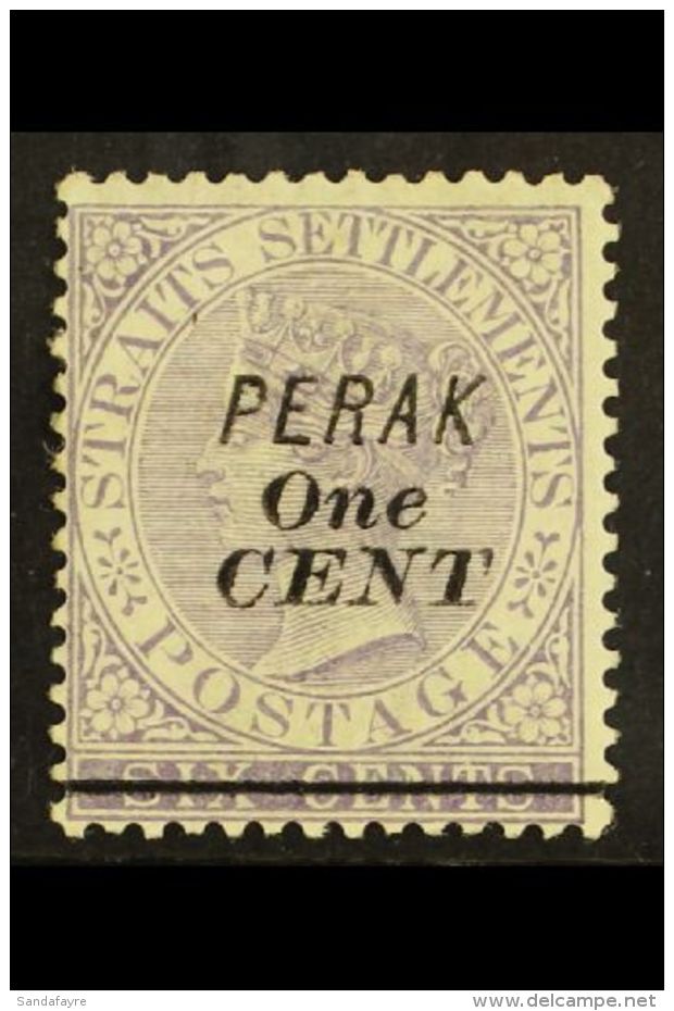 PERAK 1891 1c On 6c Lilac (Type 30), SG 43, Very Fine And Fresh Mint. For More Images, Please Visit... - Other & Unclassified