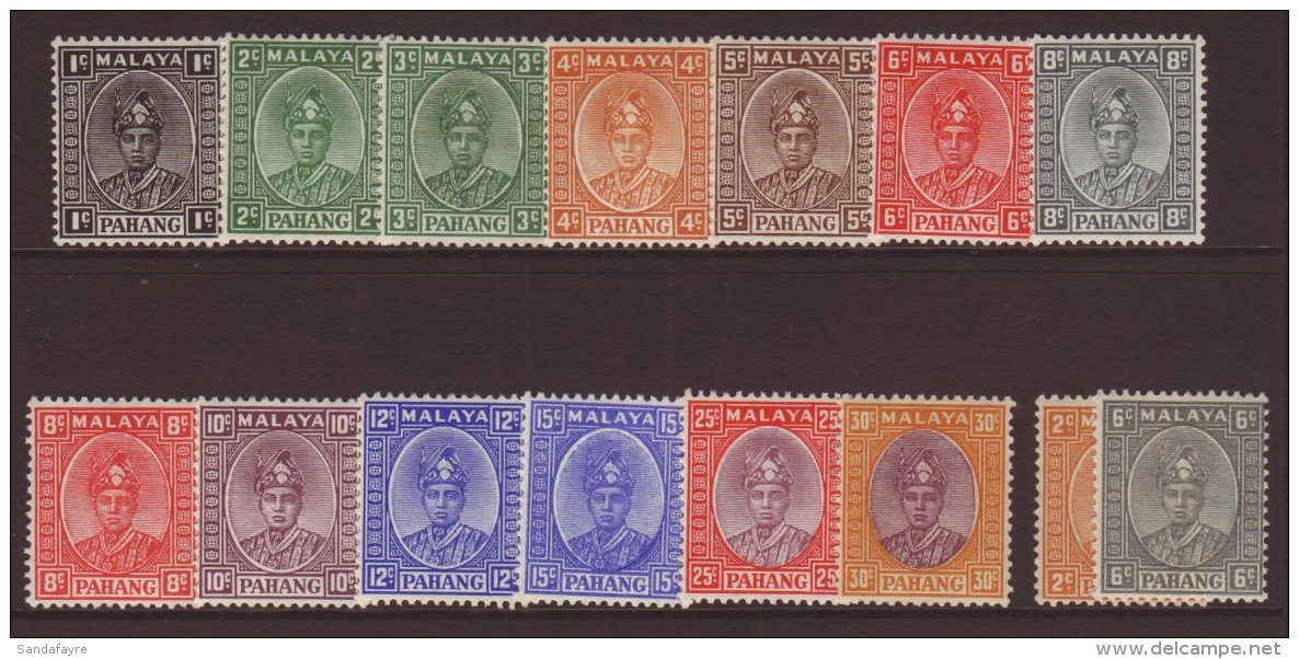 PAHANG 1935-41 Definitive Set To 30c, SG 29/41, Plus Unissued 2c Orange &amp; 8c Grey (See SG Footnote), Very Fine... - Other & Unclassified