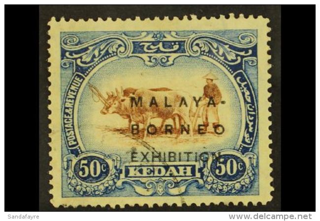 KEDAH 1922 50c Exhibition, Wmk MCA, SG 44, Very Fine Used. For More Images, Please Visit... - Other & Unclassified