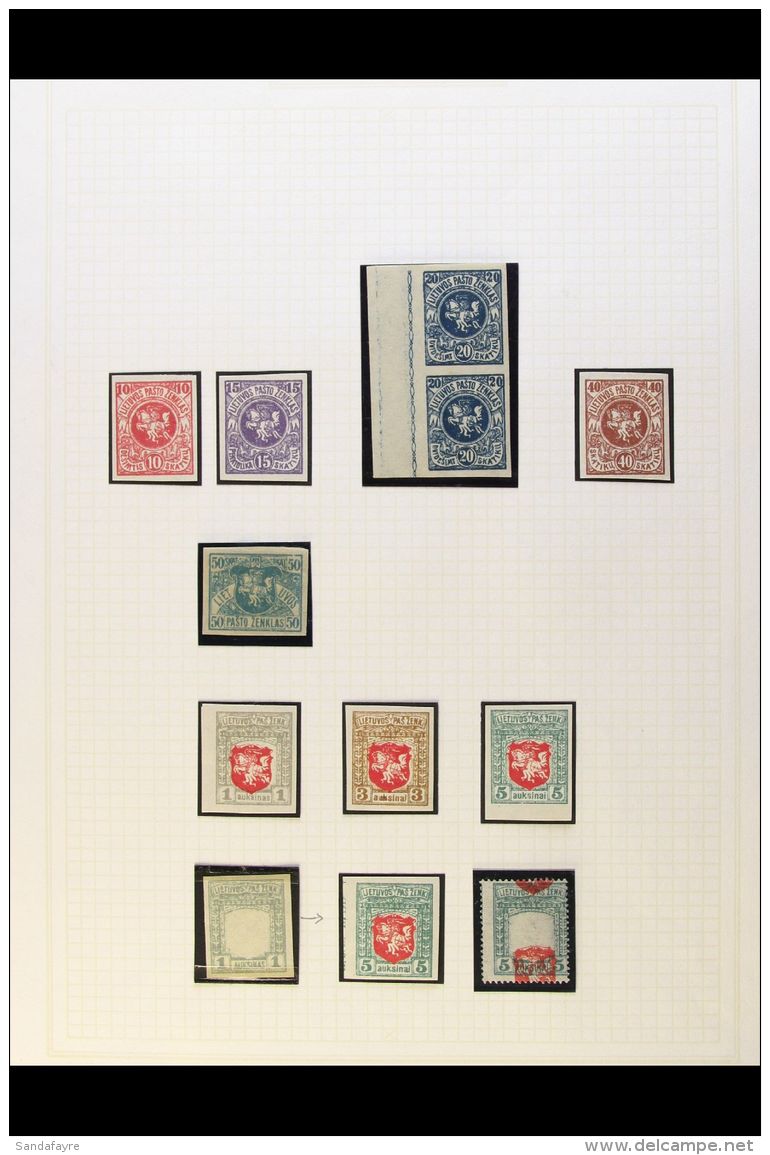 1919-1940 COMPREHENSIVE VERY FINE MINT COLLECTION On Leaves, All Different, Virtually COMPLETE For The Period With... - Lituanie
