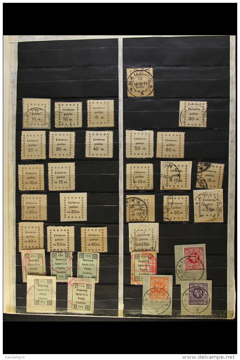 1919-1940 ATTRACTIVE ACCUMULATION Neatly Arranged On Stock Pages, Mint &amp; Used, Inc 1919 Typeset Types (x24),... - Lithuania