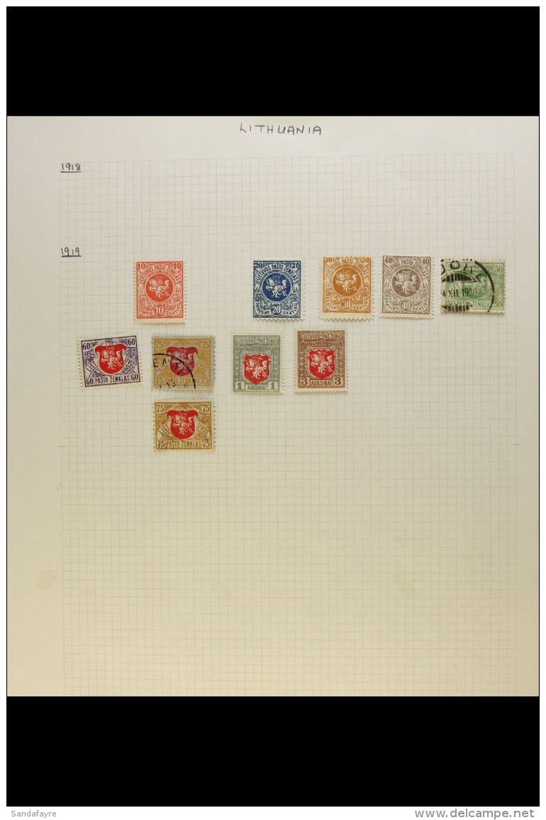 1919-1921 ALL DIFFERENT COLLECTION Presented On Album Pages. Includes A Useful Mint &amp; Used Range With Sets... - Lithuania