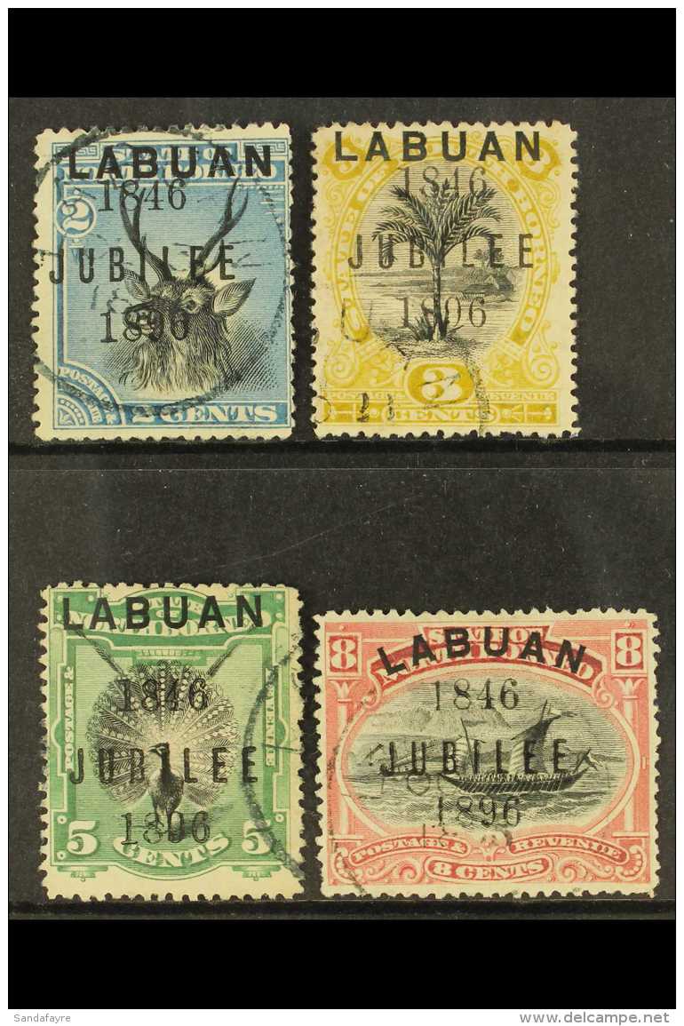 1896 Jubilee 2c, 3c, 5c &amp; 8c All Perf 13&frac12;-14, SG 84d, 85d, 86b &amp; 88b, Very Fine Used (4 Stamps) For... - North Borneo (...-1963)