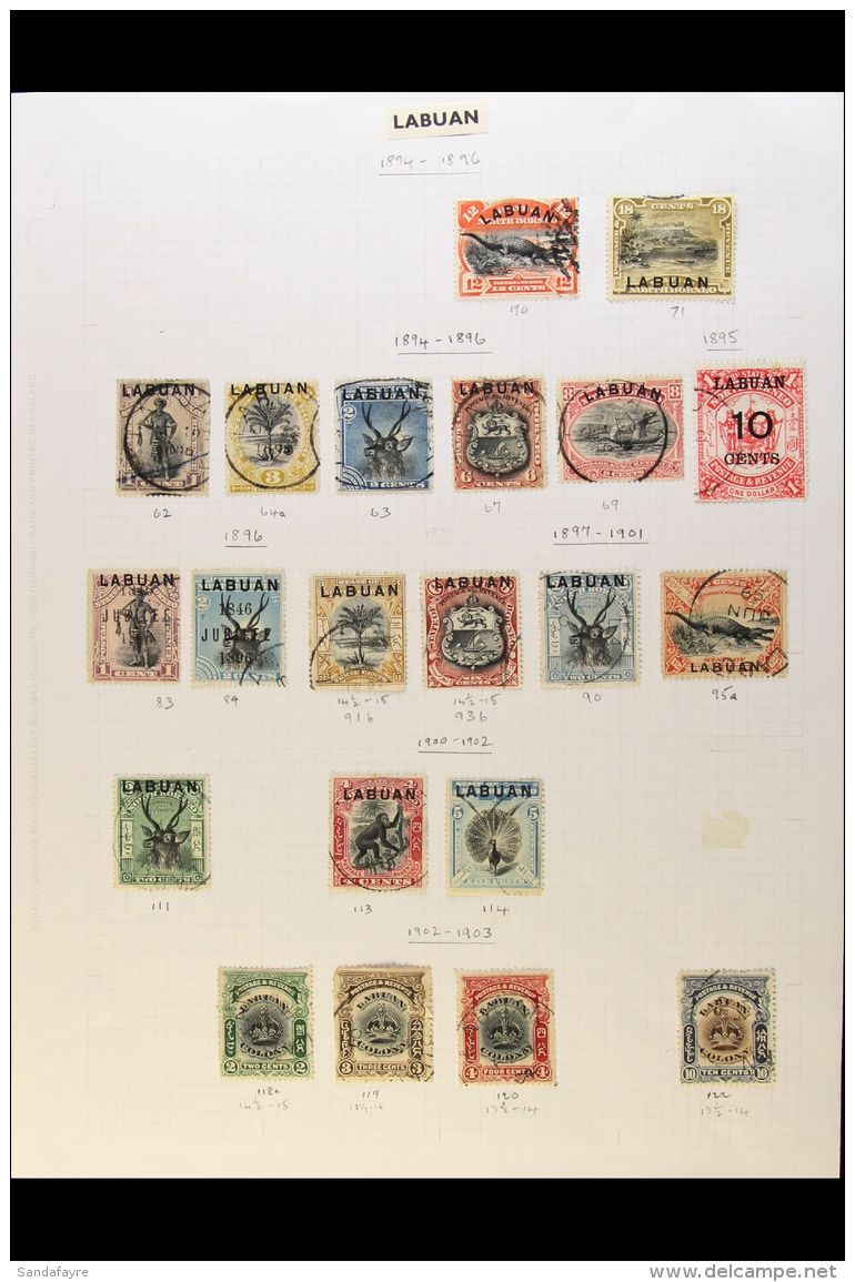 1894-1903 FINE POSTALLY USED Collection On Album Pages, All Different, All Identified By SG Number. Note 1894-96... - North Borneo (...-1963)