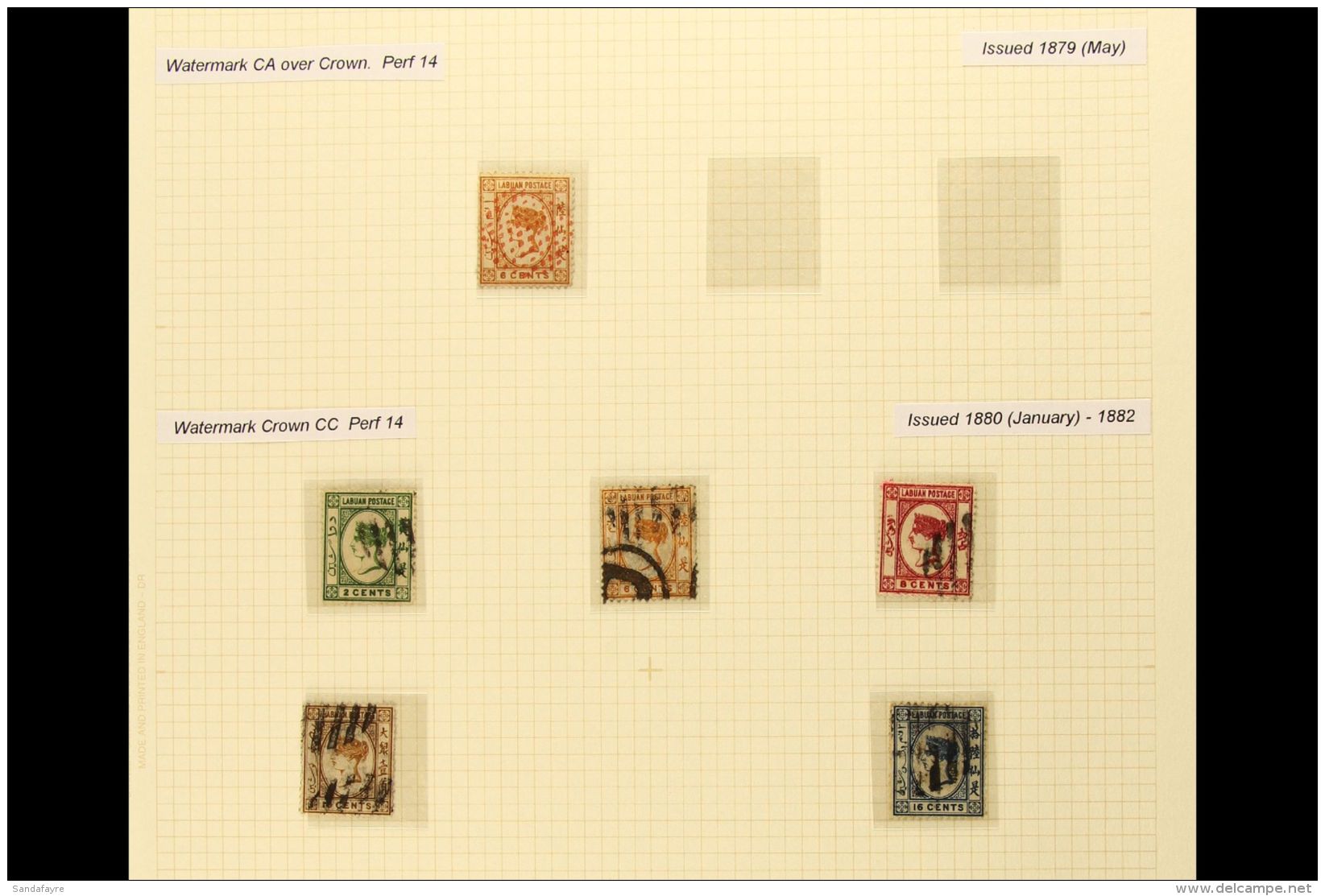 1879 - 1894 "SIDE-FACE" PORTRAIT ISSUES Fine Used Collection Written Up On Pages Including 1879 CA Over Crown 6c... - Noord Borneo (...-1963)