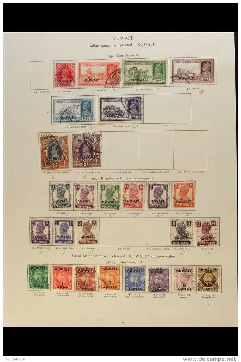 1939-51 All Different Fine Used Collection On An Album Page, Includes 1939 Range To 2r (incl 4a, 6a, And 8a), 1945... - Koweït