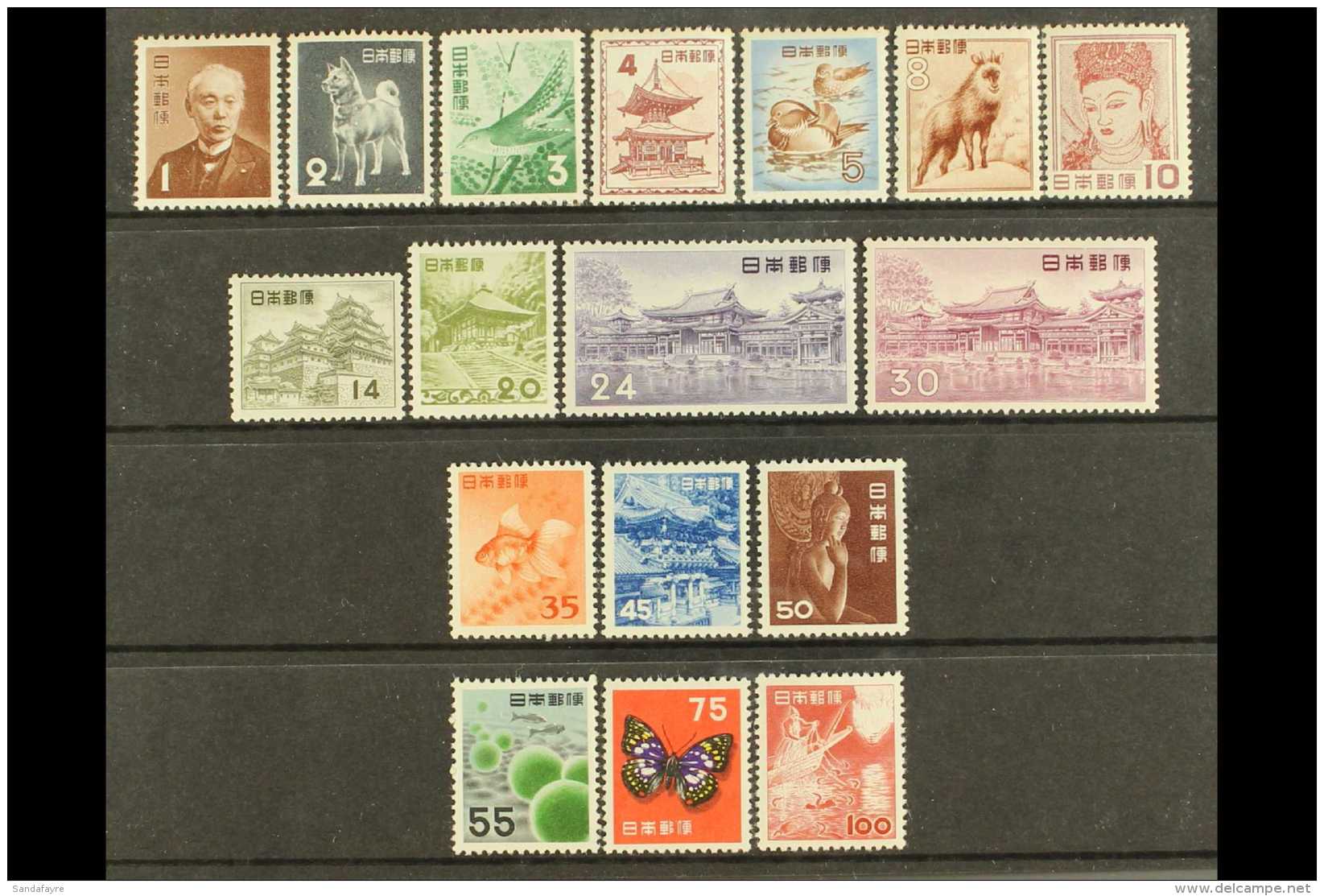 1952-68 Definitives Set To 100y, SG 653/669, Very Fine Mint (17 Stamps) For More Images, Please Visit... - Autres & Non Classés